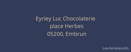 Eyriey Luc Chocolaterie