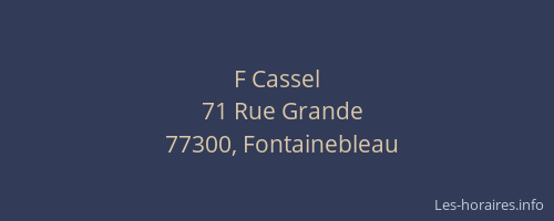 F Cassel