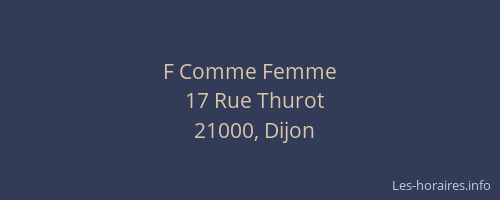 F Comme Femme