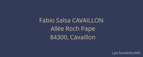 Fabio Salsa CAVAILLON