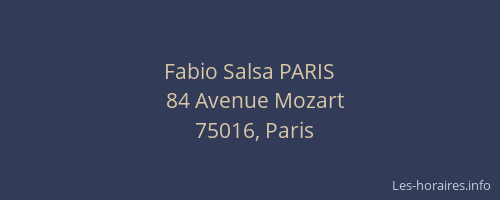 Fabio Salsa PARIS