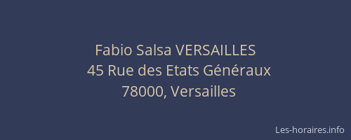 Fabio Salsa VERSAILLES