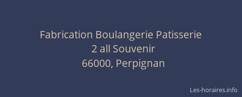 Fabrication Boulangerie Patisserie