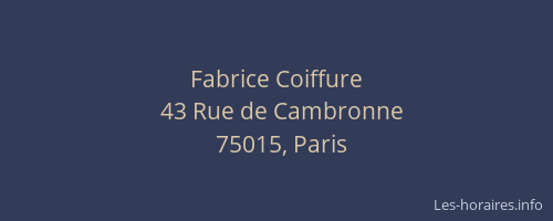 Fabrice Coiffure