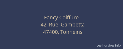 Fancy Coiffure