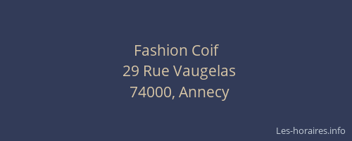 Fashion Coif