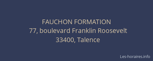 FAUCHON FORMATION