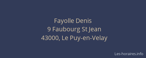 Fayolle Denis