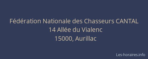 Fédération Nationale des Chasseurs CANTAL