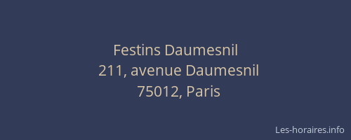 Festins Daumesnil