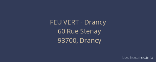 FEU VERT - Drancy