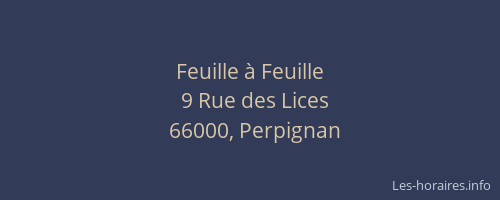 Feuille à Feuille