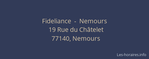 Fideliance  -  Nemours