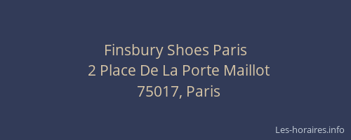 Finsbury Shoes Paris