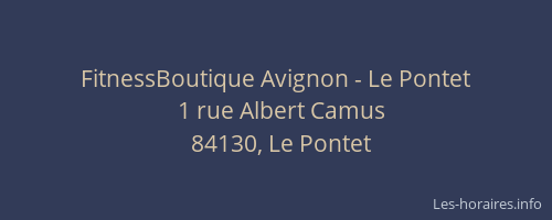 FitnessBoutique Avignon - Le Pontet