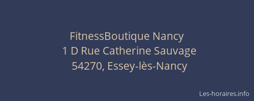 FitnessBoutique Nancy