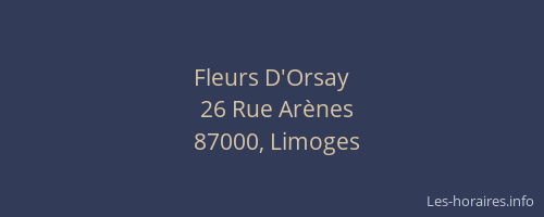 Fleurs D'Orsay