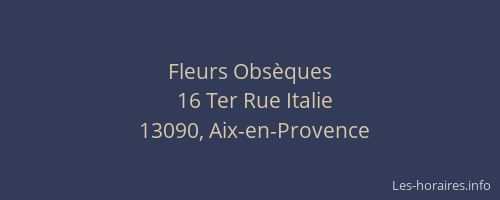 Fleurs Obsèques