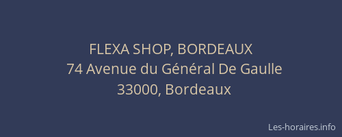 FLEXA SHOP, BORDEAUX