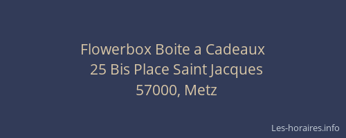 Flowerbox Boite a Cadeaux