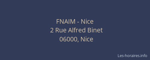 FNAIM - Nice