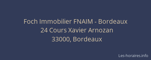 Foch Immobilier FNAIM - Bordeaux