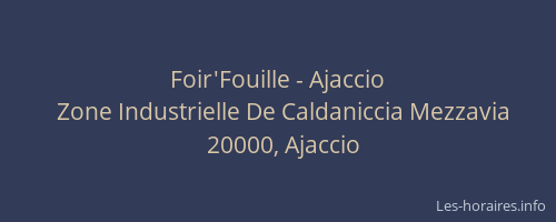 Foir'Fouille - Ajaccio