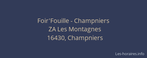 Foir'Fouille - Champniers