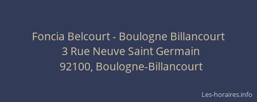 Foncia Belcourt - Boulogne Billancourt