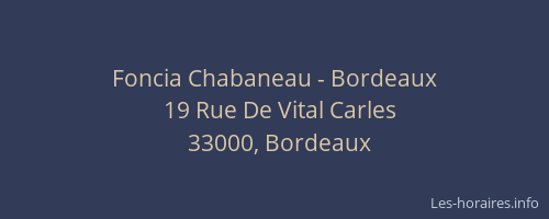 Foncia Chabaneau - Bordeaux