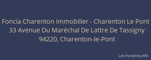 Foncia Charenton Immobilier - Charenton Le Pont