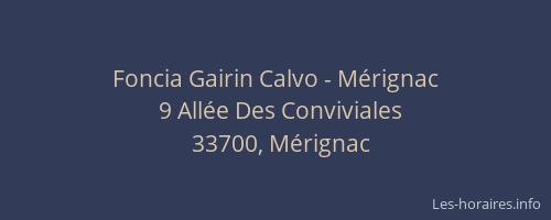 Foncia Gairin Calvo - Mérignac