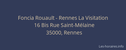 Foncia Rouault - Rennes La Visitation