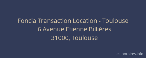 Foncia Transaction Location - Toulouse