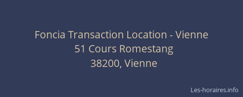 Foncia Transaction Location - Vienne