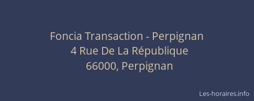Foncia Transaction - Perpignan