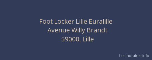 Foot Locker Lille Euralille