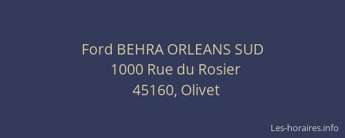 Ford BEHRA ORLEANS SUD
