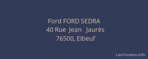 Ford FORD SEDRA