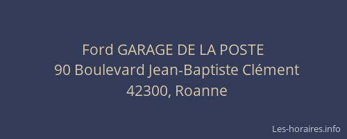 Ford GARAGE DE LA POSTE