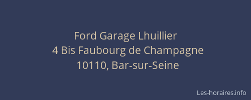 Ford Garage Lhuillier