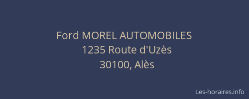 Ford MOREL AUTOMOBILES