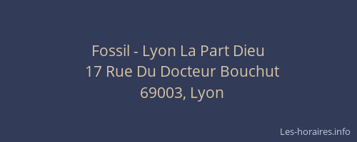 Fossil - Lyon La Part Dieu