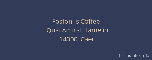 Foston´s Coffee