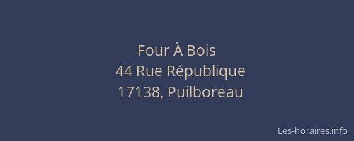 Four À Bois