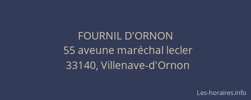 FOURNIL D'ORNON