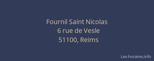 Fournil Saint Nicolas