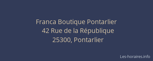 Franca Boutique Pontarlier