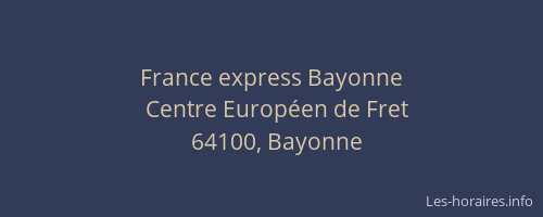 France express Bayonne