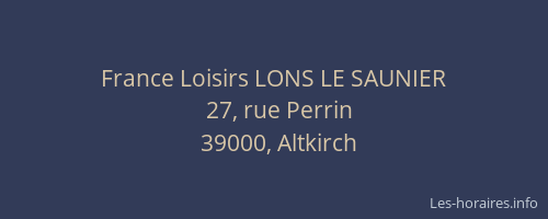 France Loisirs LONS LE SAUNIER